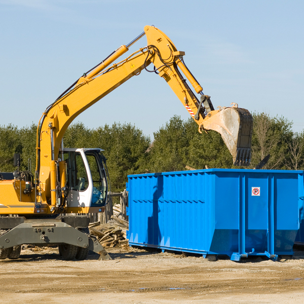 what size residential dumpster rentals are available in Hartland CT